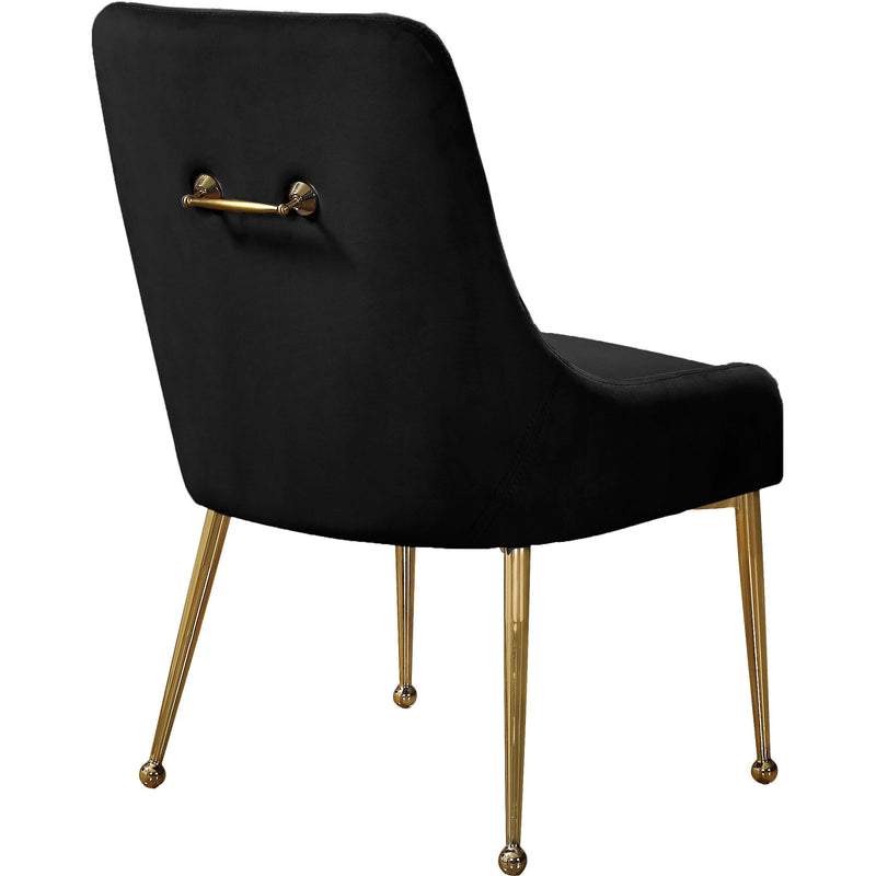 Meridian Owen Black Velvet Dining Chair IMAGE 3