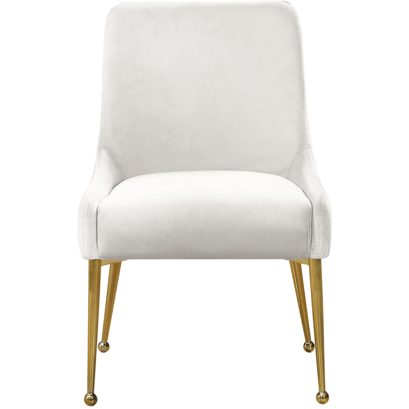 Meridian Owen Cream Velvet Dining Chair IMAGE 2