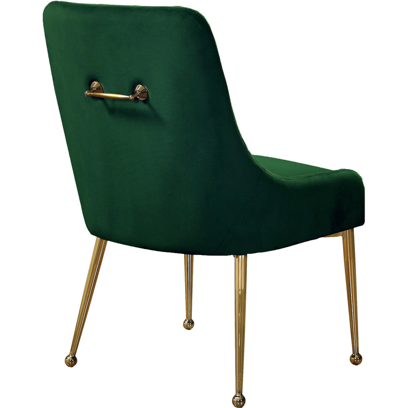 Meridian Owen Green Velvet Dining Chair IMAGE 3