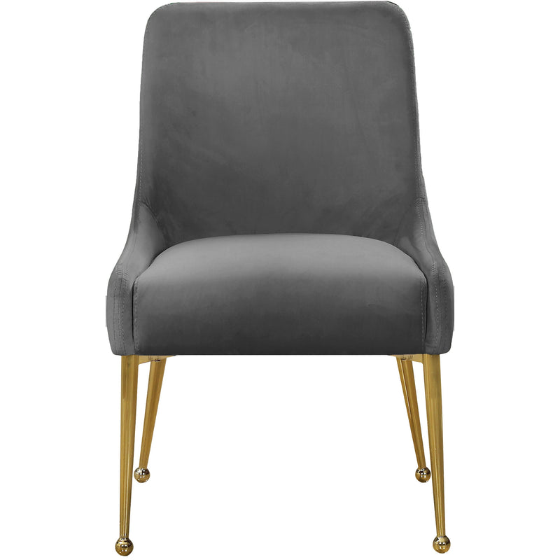 Meridian Owen Grey Velvet Dining Chair IMAGE 2