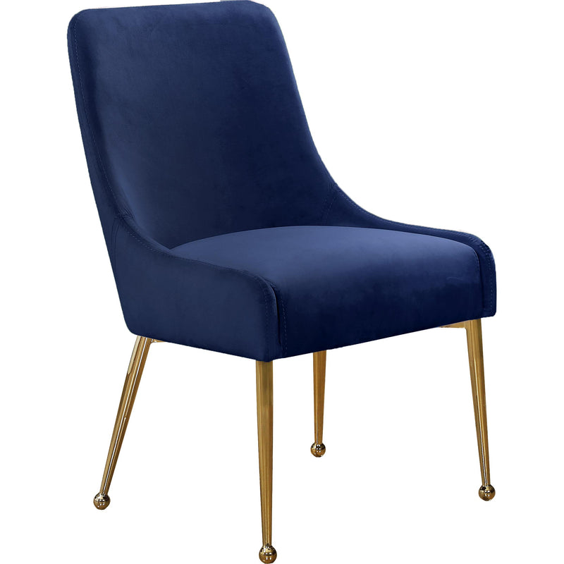 Meridian Owen Navy Velvet Dining Chair IMAGE 1