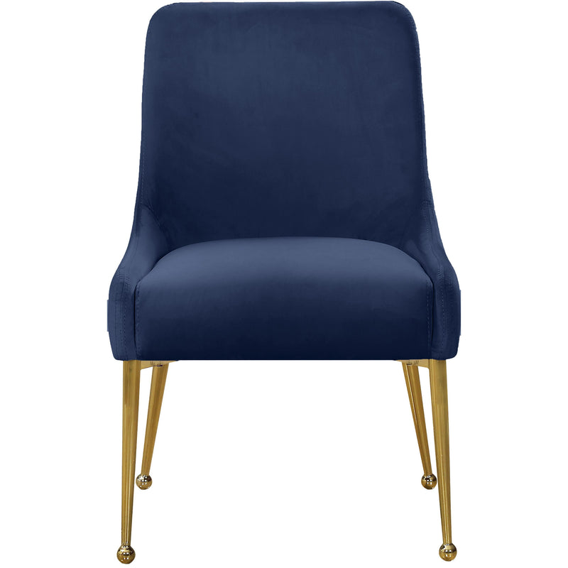 Meridian Owen Navy Velvet Dining Chair IMAGE 2