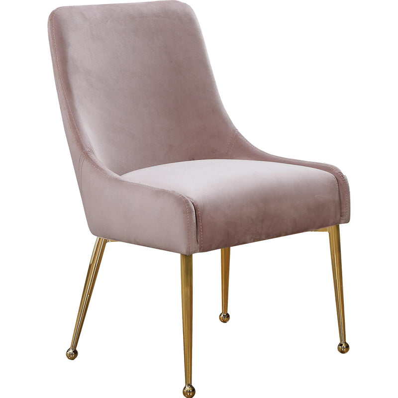 Meridian Owen Pink Velvet Dining Chair IMAGE 1