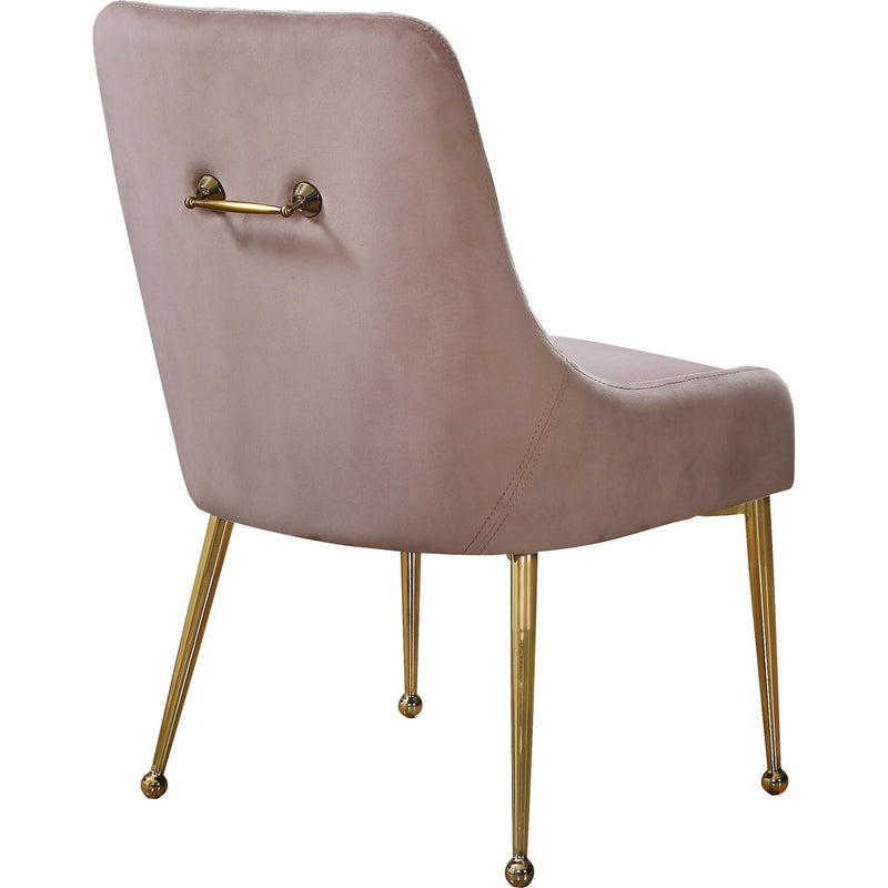 Meridian Owen Pink Velvet Dining Chair IMAGE 3