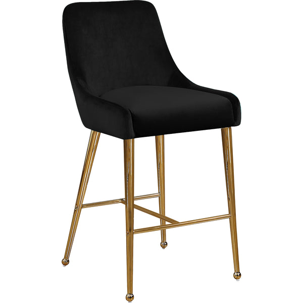 Meridian Owen Black Velvet Stool IMAGE 1