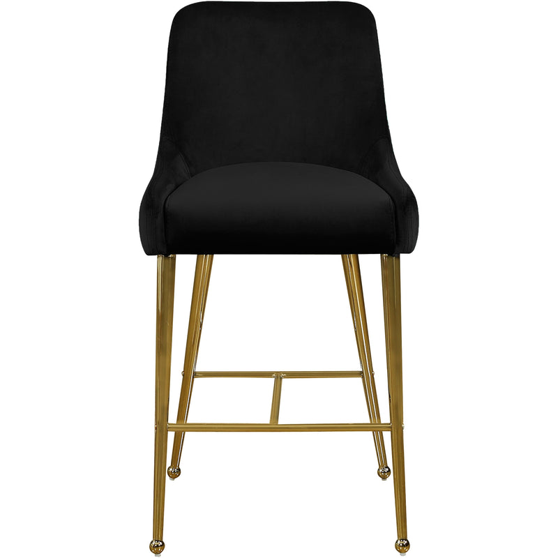 Meridian Owen Black Velvet Stool IMAGE 2