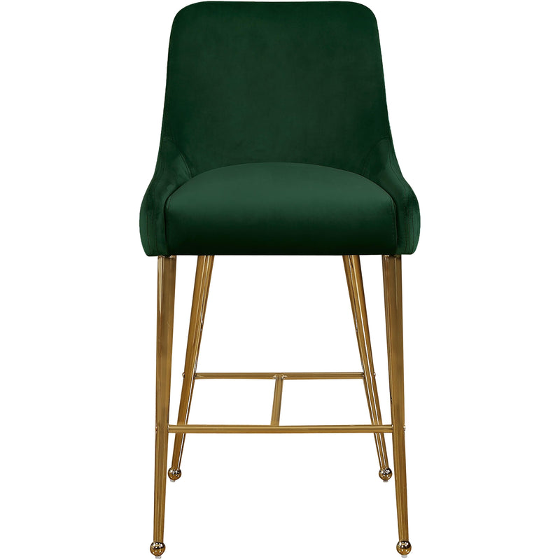 Meridian Owen Green Velvet Stool IMAGE 2