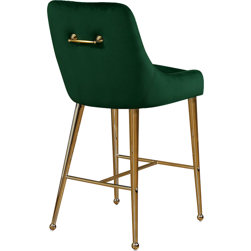 Meridian Owen Green Velvet Stool IMAGE 3