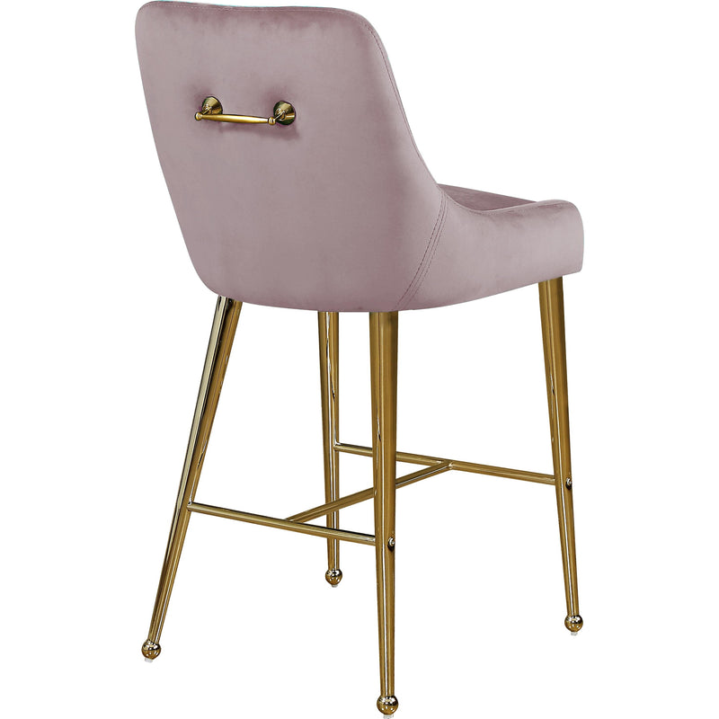 Meridian Owen Pink Velvet Stool IMAGE 3