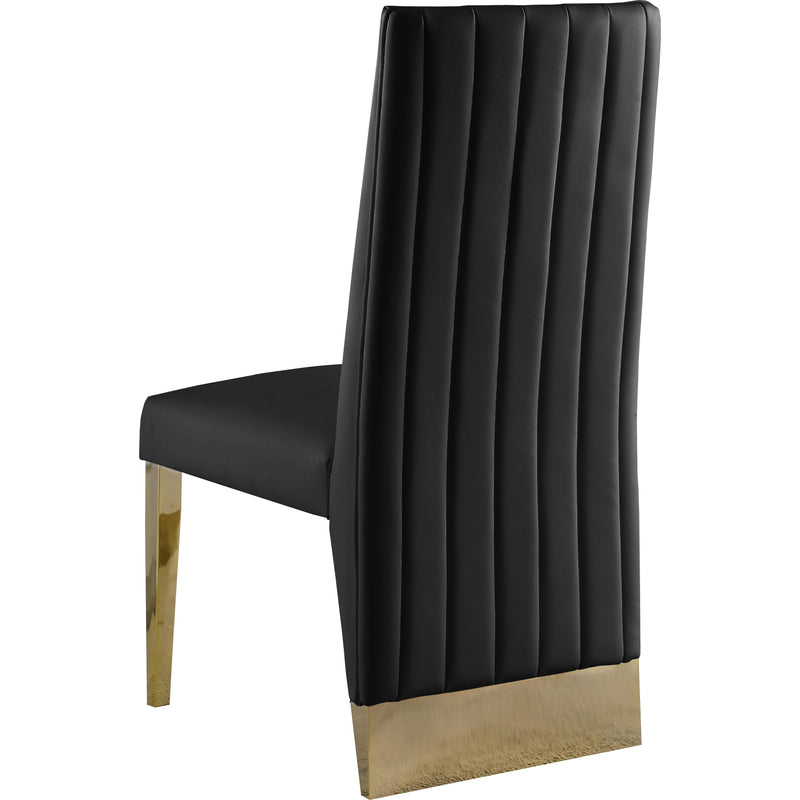 Meridian Porsha Black Vegan Leather Dining Chair IMAGE 4