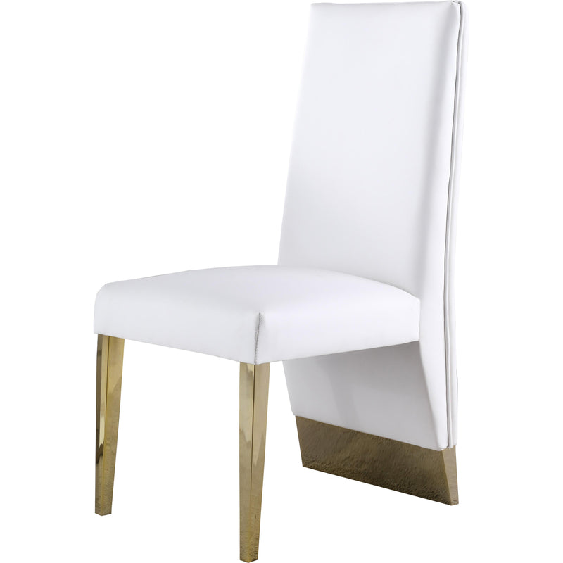 Meridian Porsha White Vegan Leather Dining Chair IMAGE 1