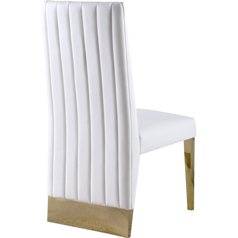 Meridian Porsha White Vegan Leather Dining Chair IMAGE 4