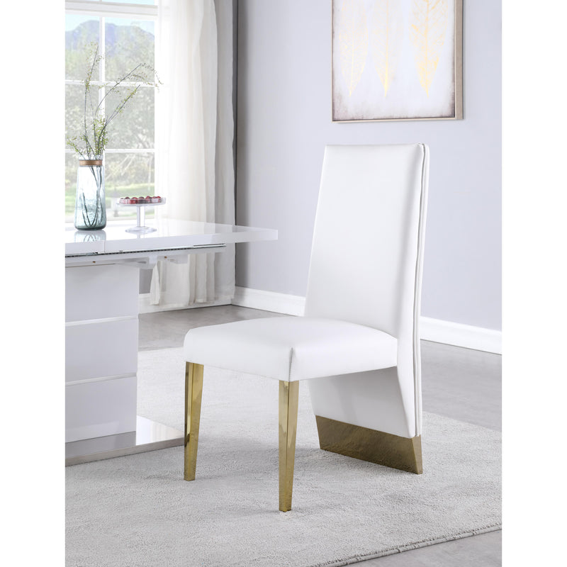 Meridian Porsha White Vegan Leather Dining Chair IMAGE 7