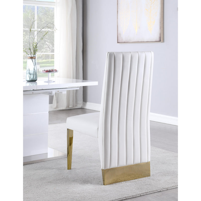 Meridian Porsha White Vegan Leather Dining Chair IMAGE 8