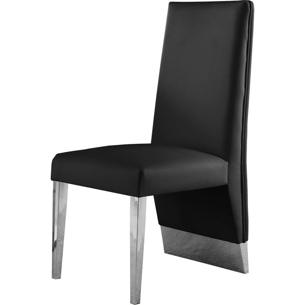 Meridian Porsha Black Vegan Leather Dining Chair IMAGE 1