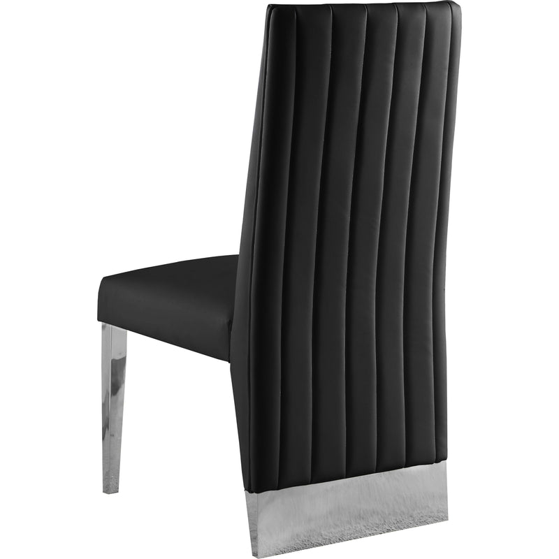 Meridian Porsha Black Vegan Leather Dining Chair IMAGE 4