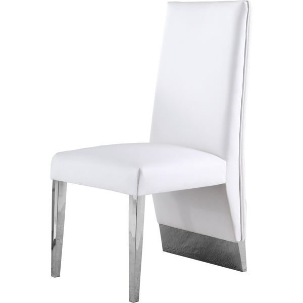 Meridian Porsha White Vegan Leather Dining Chair IMAGE 1