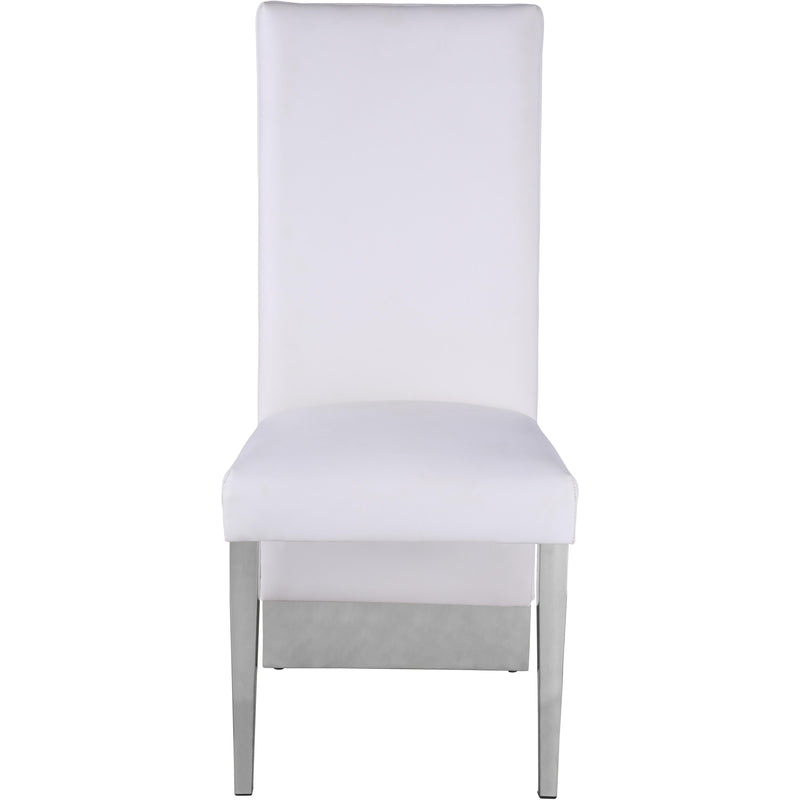 Meridian Porsha White Vegan Leather Dining Chair IMAGE 2