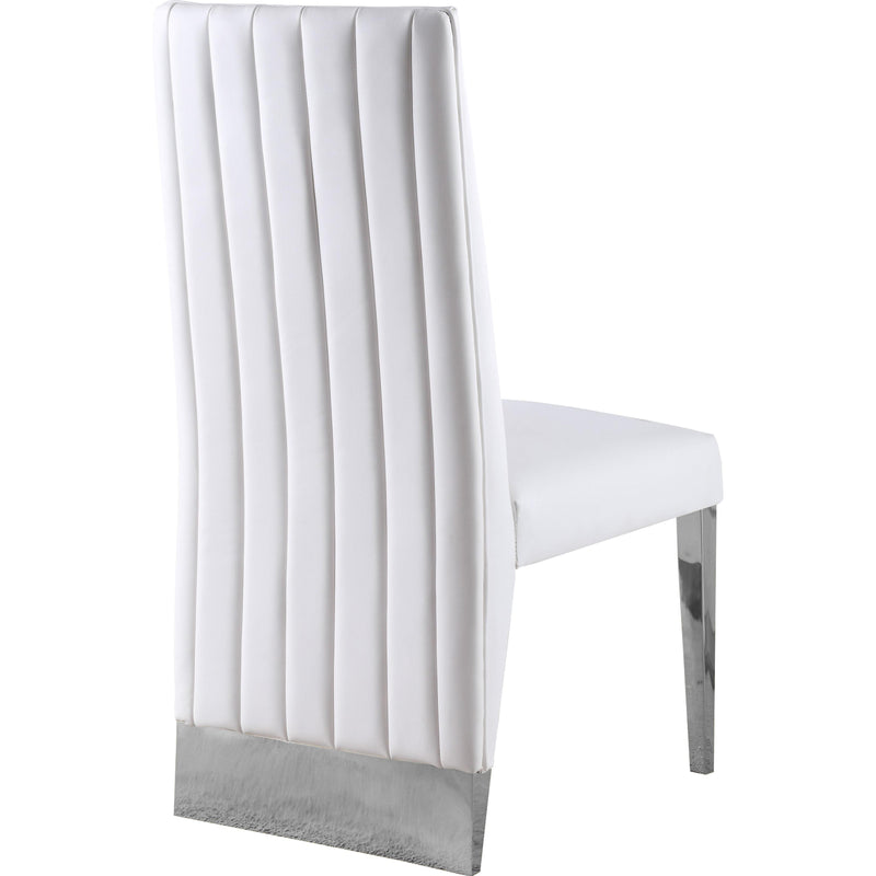 Meridian Porsha White Vegan Leather Dining Chair IMAGE 4