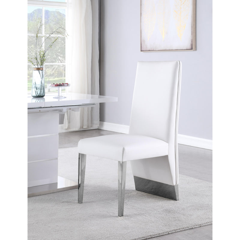 Meridian Porsha White Vegan Leather Dining Chair IMAGE 7