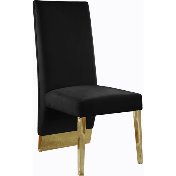 Meridian Porsha Black Velvet Dining Chair IMAGE 1