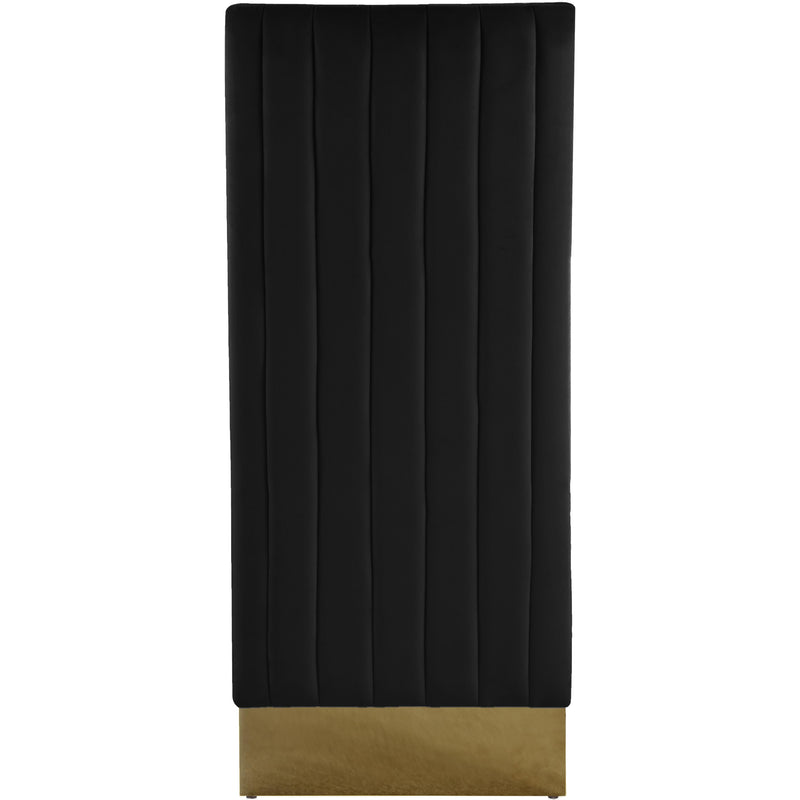 Meridian Porsha Black Velvet Dining Chair IMAGE 2