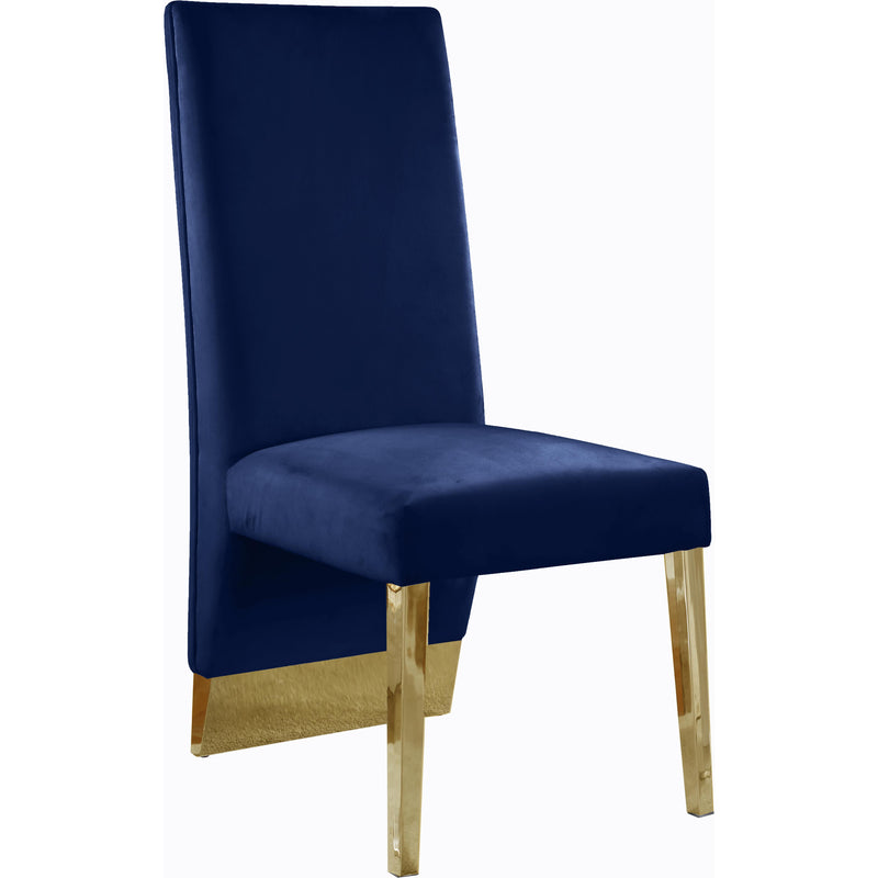 Meridian Porsha Navy Velvet Dining Chair IMAGE 1