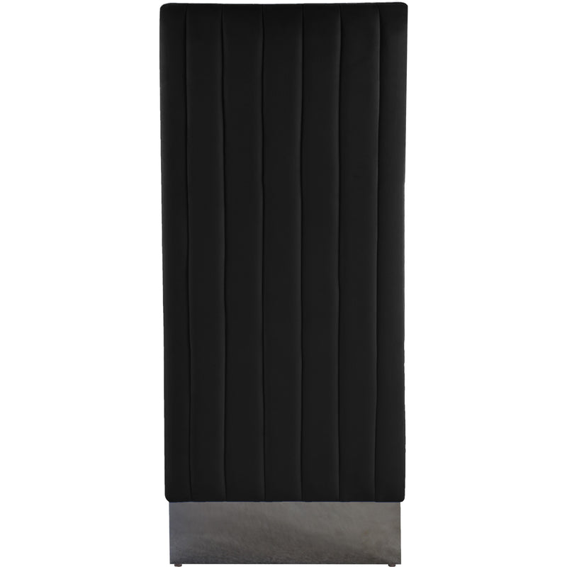 Meridian Porsha Black Velvet Dining Chair IMAGE 2