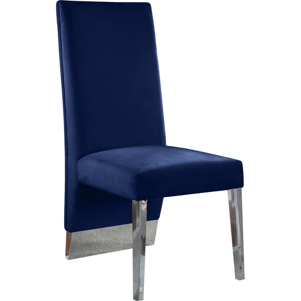 Meridian Porsha Navy Velvet Dining Chair IMAGE 1