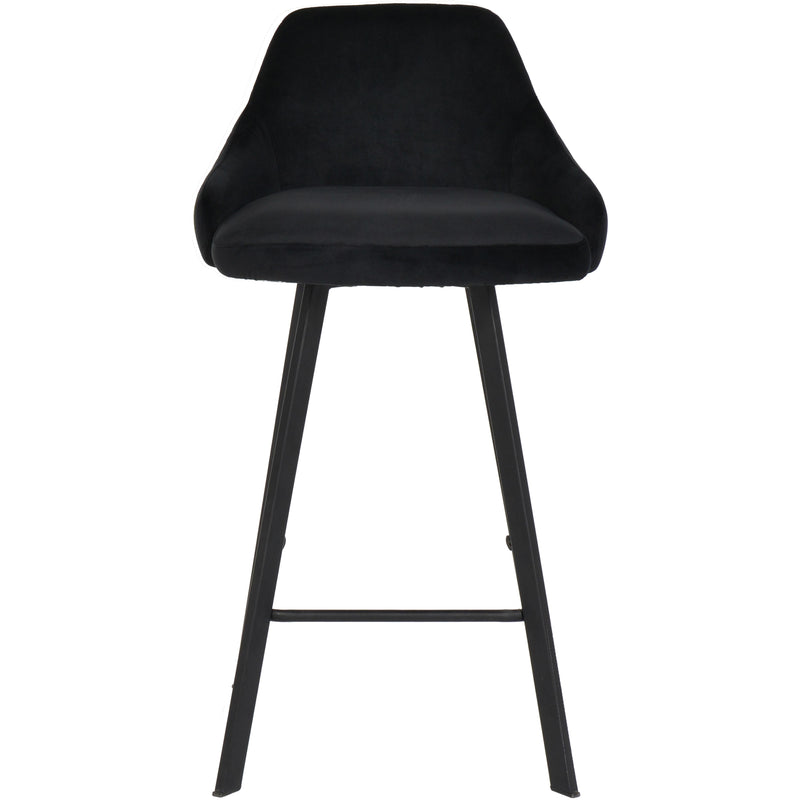 Meridian Viviene Black Velvet Stool IMAGE 2