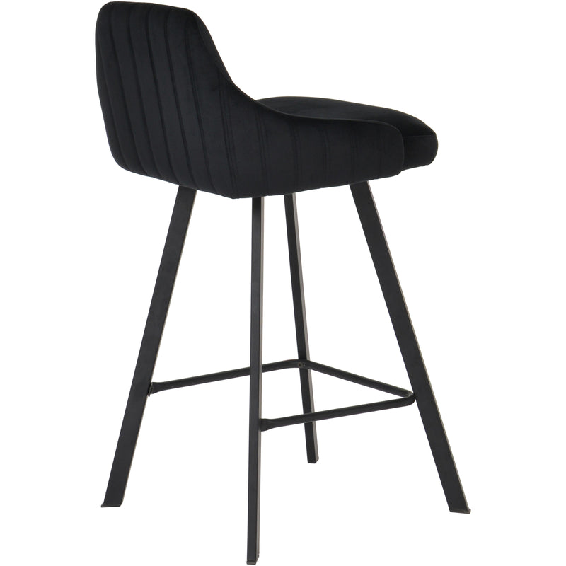 Meridian Viviene Black Velvet Stool IMAGE 4