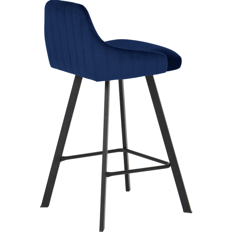 Meridian Viviene Navy Velvet Stool IMAGE 4