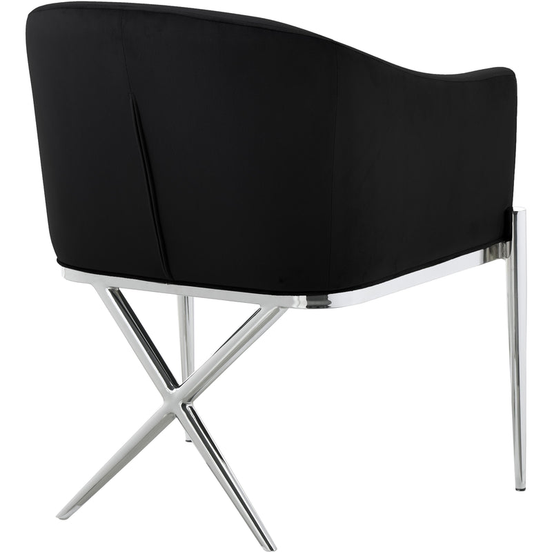 Meridian Xavier Black Velvet Dining Chair IMAGE 3