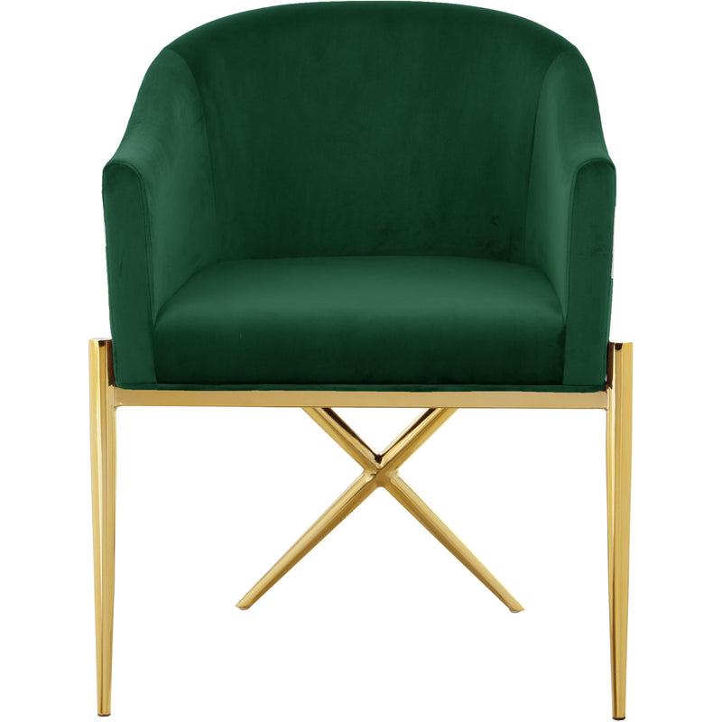 Meridian Xavier Green Velvet Dining Chair IMAGE 2