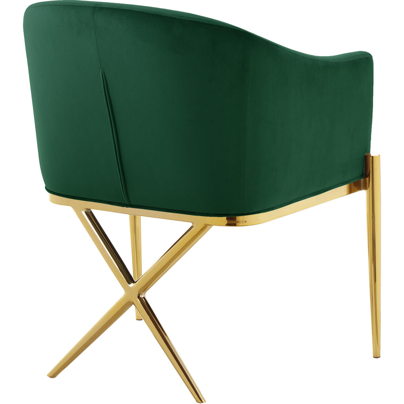 Meridian Xavier Green Velvet Dining Chair IMAGE 3