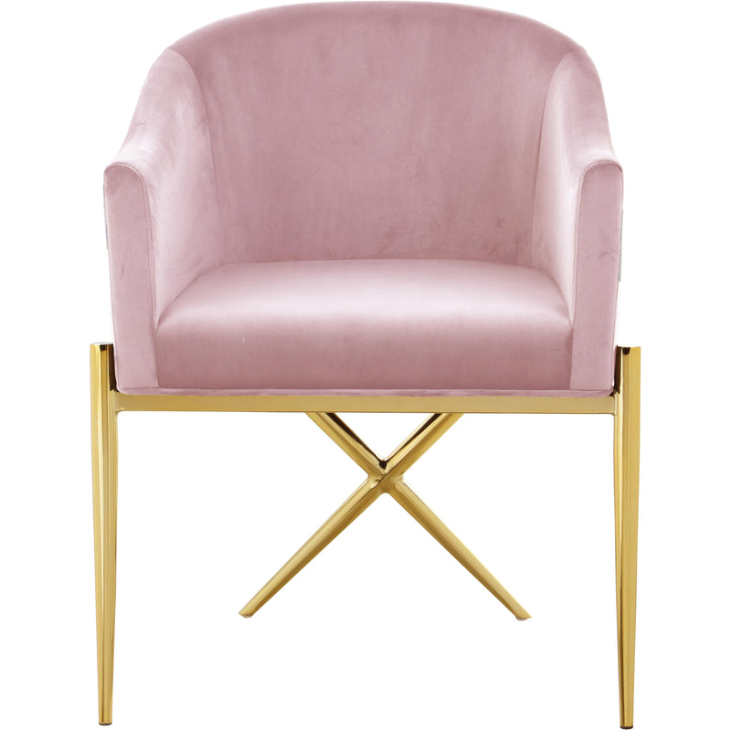 Meridian Xavier Pink Velvet Dining Chair IMAGE 2