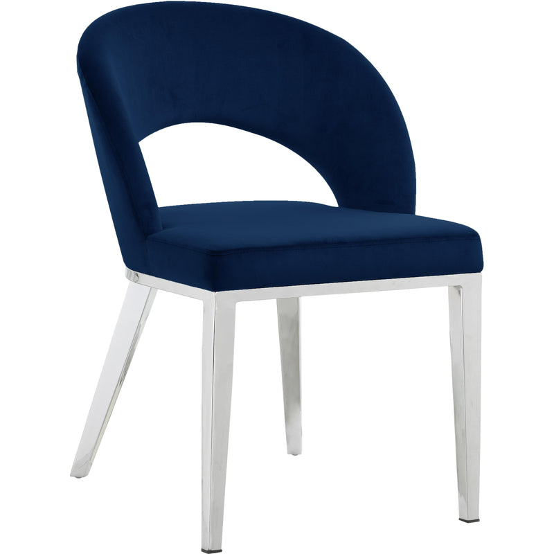 Meridian Roberto Navy Velvet Dining Chair IMAGE 1