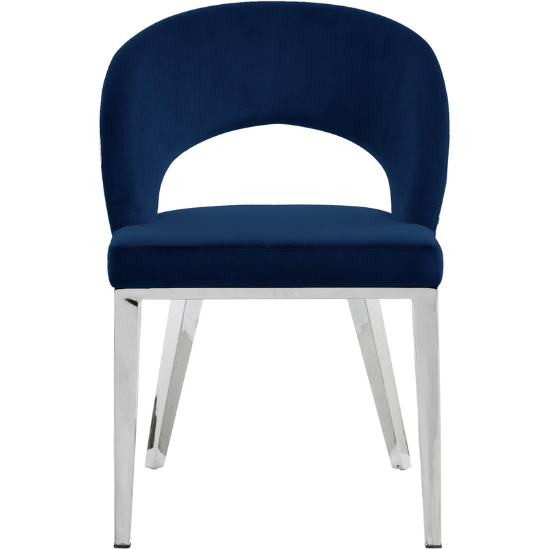 Meridian Roberto Navy Velvet Dining Chair IMAGE 2