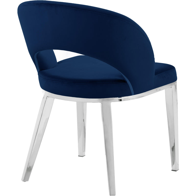 Meridian Roberto Navy Velvet Dining Chair IMAGE 3