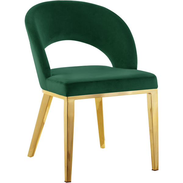 Meridian Roberto Green Velvet Dining Chair IMAGE 1