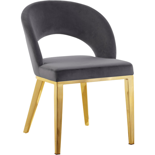 Meridian Roberto Grey Velvet Dining Chair IMAGE 1