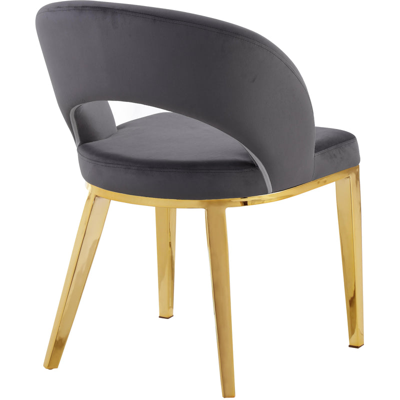 Meridian Roberto Grey Velvet Dining Chair IMAGE 3