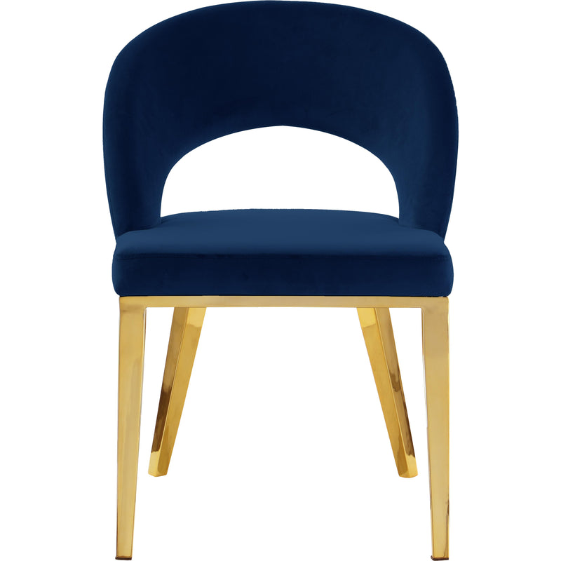 Meridian Roberto Navy Velvet Dining Chair IMAGE 2