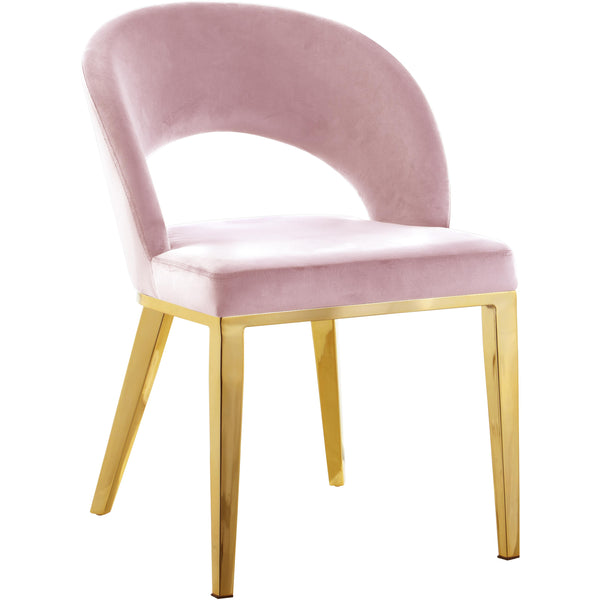 Meridian Roberto Pink Velvet Dining Chair IMAGE 1