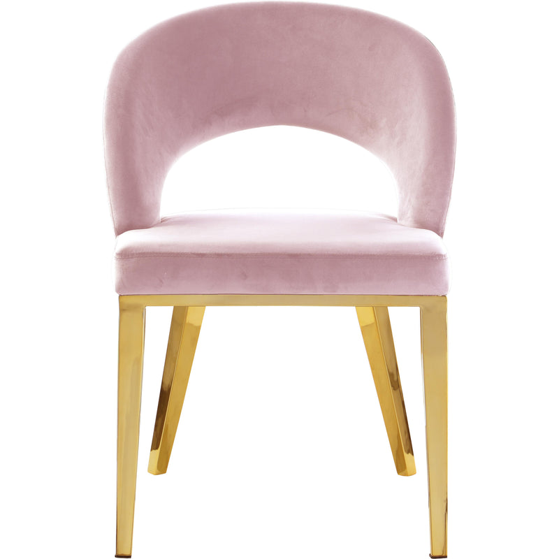 Meridian Roberto Pink Velvet Dining Chair IMAGE 2