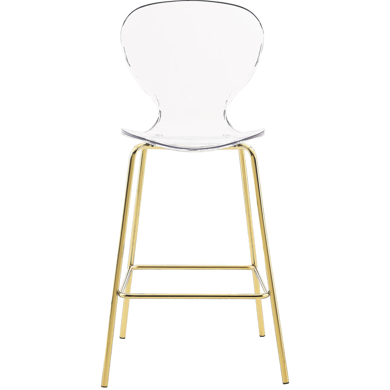 Meridian Clarion Gold Metal Stool IMAGE 2