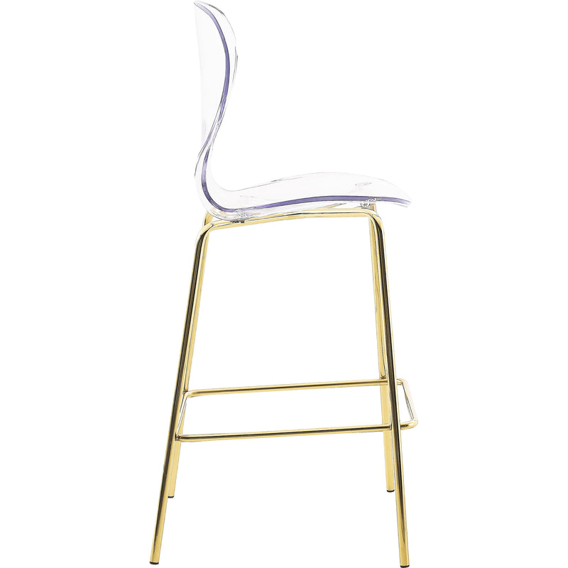 Meridian Clarion Gold Metal Stool IMAGE 3