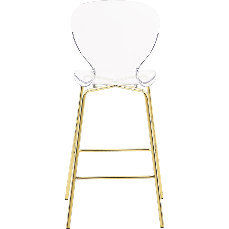 Meridian Clarion Gold Metal Stool IMAGE 4