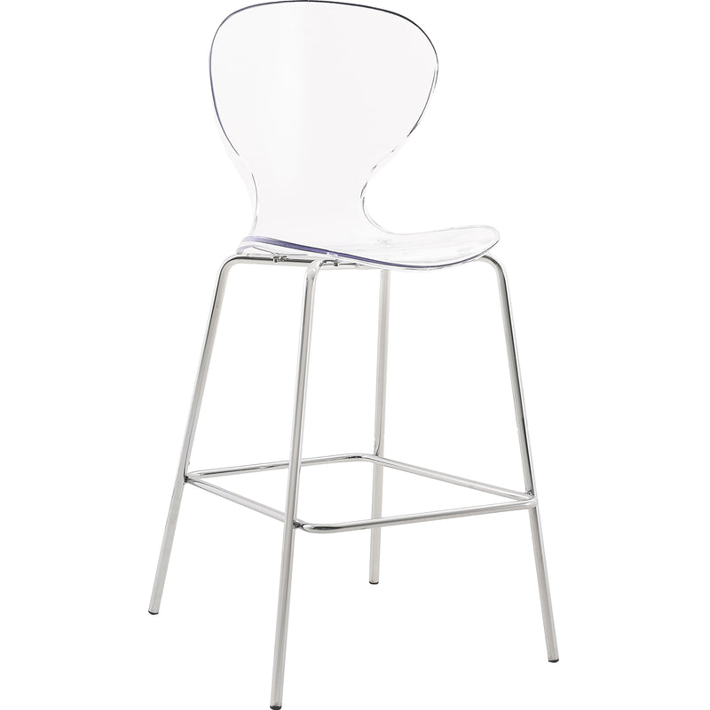 Meridian Clarion Chrome Metal Stool IMAGE 1