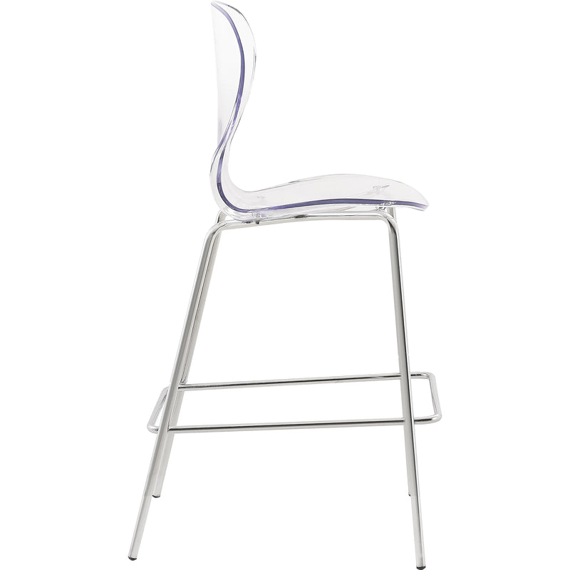 Meridian Clarion Chrome Metal Stool IMAGE 3